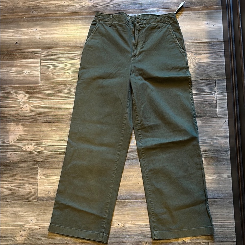 GAP Green Chinos Straight-Leg Pants